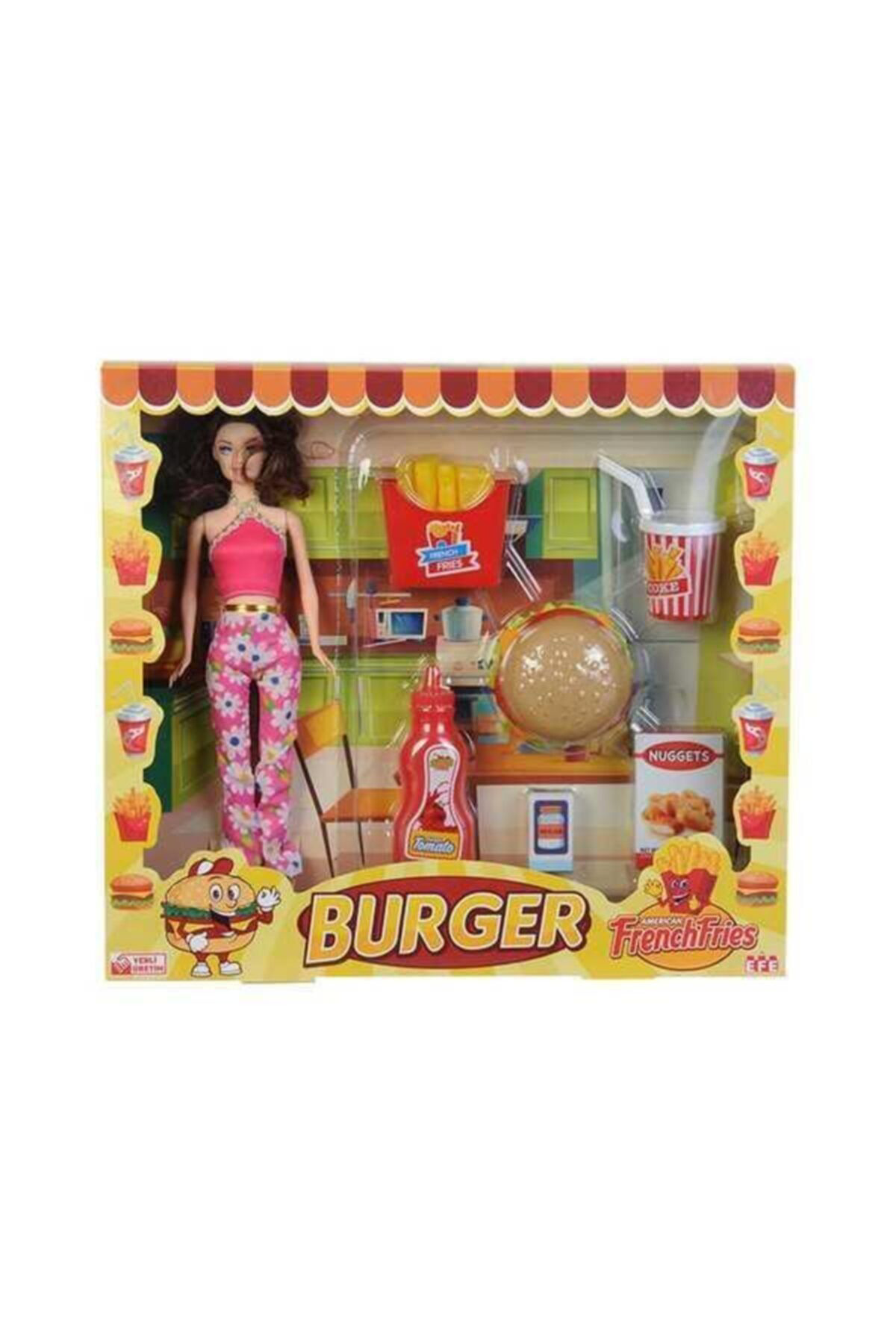 Hak İş Oyuncak Hakiş Kutulu Burger Set Li Bebeğim