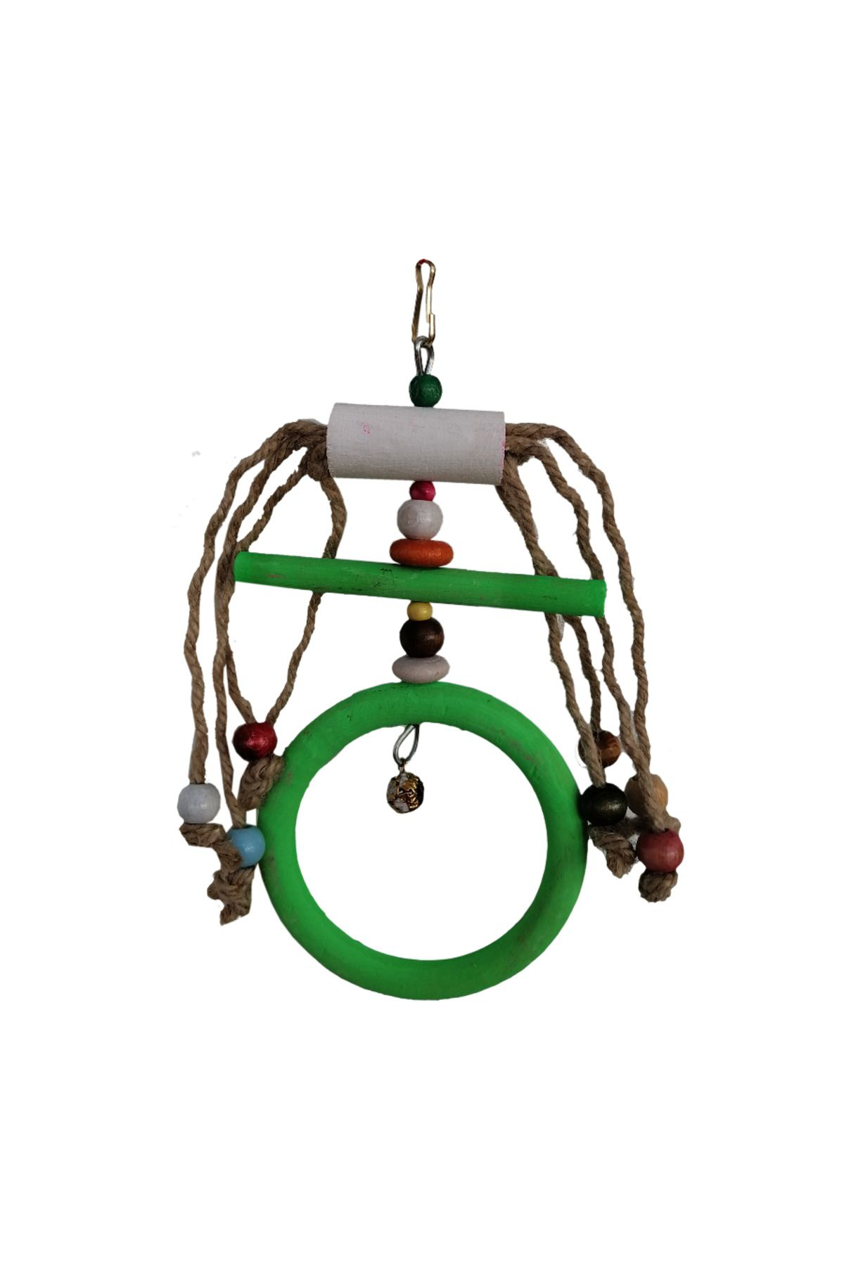 K&A Halkali İpli Boncuklu Kuş Oyuncaği 10 / 20 Cm
