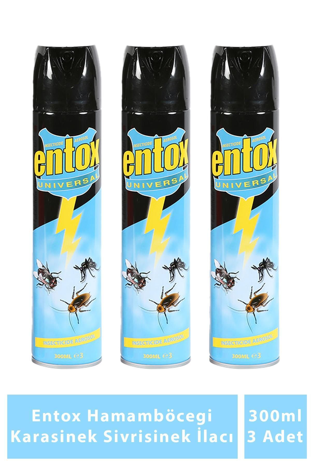 Entox Hamamböcegi Karasinek Sivrisinek İlaci 300 Ml 3 Adet