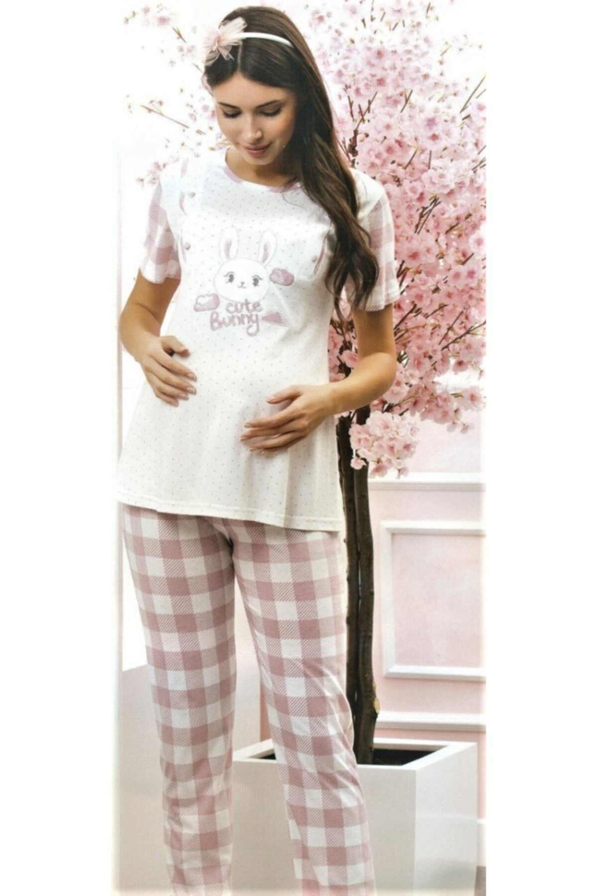 Flz Hamile Pijama Takimi Pembe