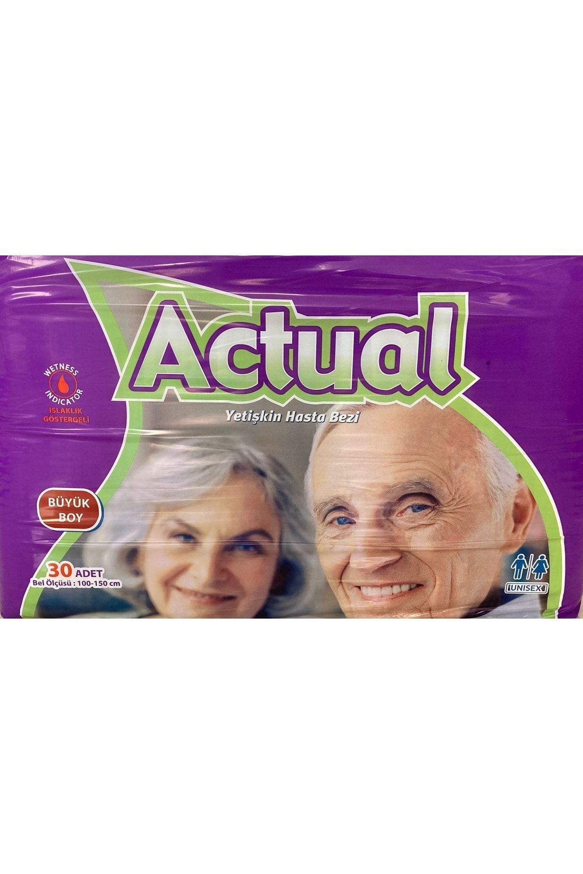 Actual Hasta Bezi Belbantli Large 30'Luk Paket Büyük Boy İslaklik Göster