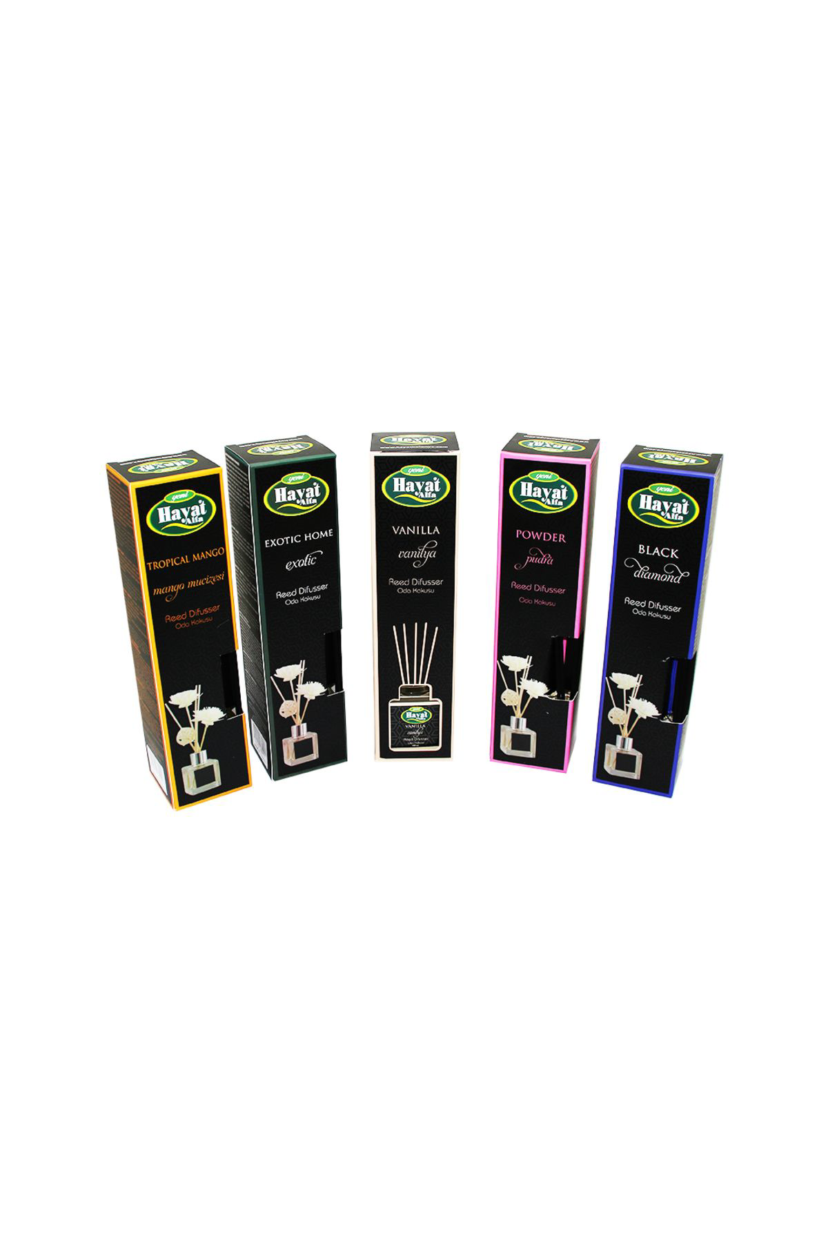 Ok Aksesuar Hayat Alfa Kare 100Ml Bambu Çubuklu Mix Ortam Oda Kokusu  Go50603
