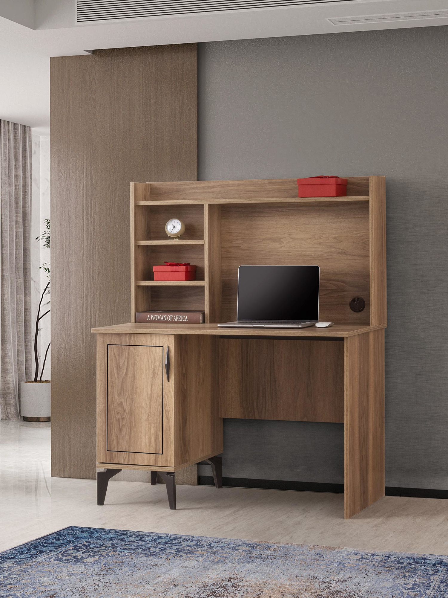 Erezogullari Mobilya Hazar Kitaplikli Çalişma Masasi 110X60x137cm