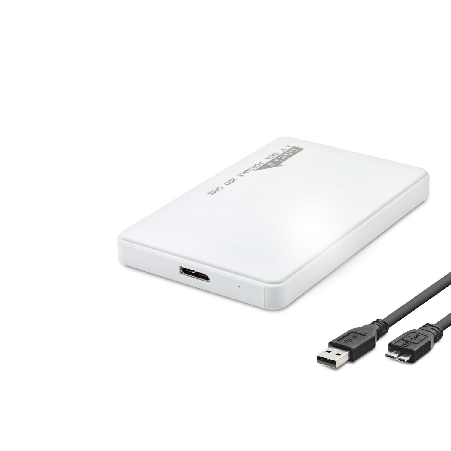 Hdd Kutu Usb3.0 Plastik Sata 2.5" Beyaz HDX1752