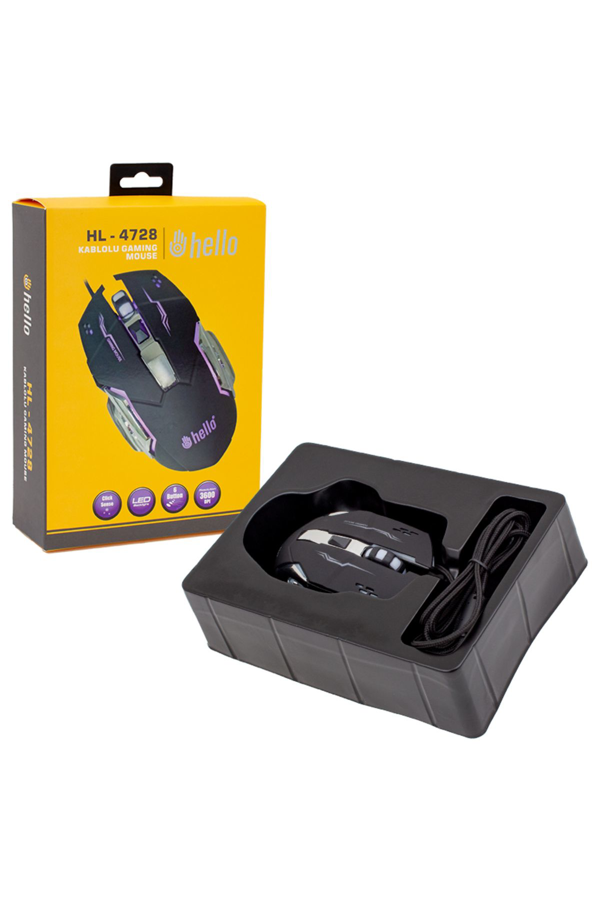 Ok Aksesuar Hello Hl-4728 Kablolu Oyuncu Gaming Mouse Go50605036490