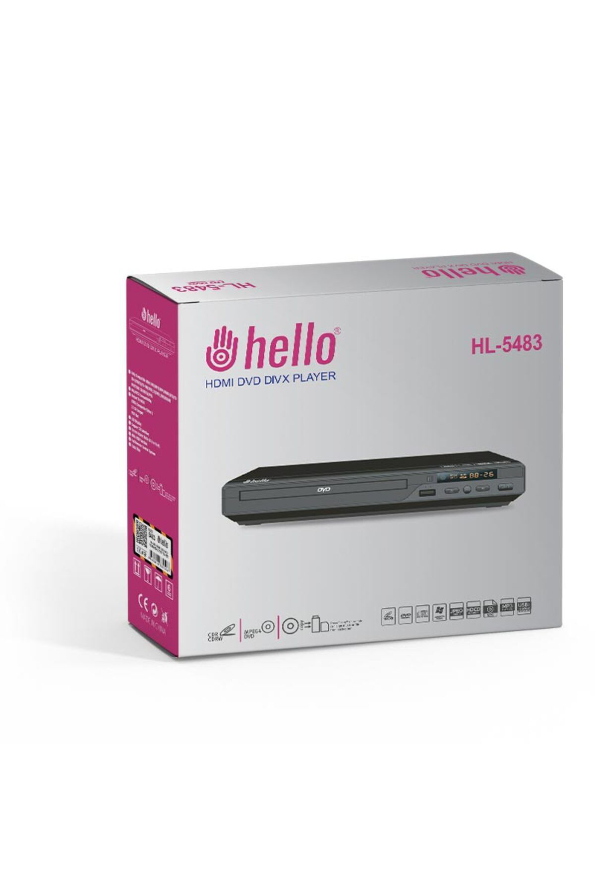Ok Aksesuar Hello Hl-5483 Usb-Hdmi Dvd/Divx Kumandali Hd Dvd Player Go5060228