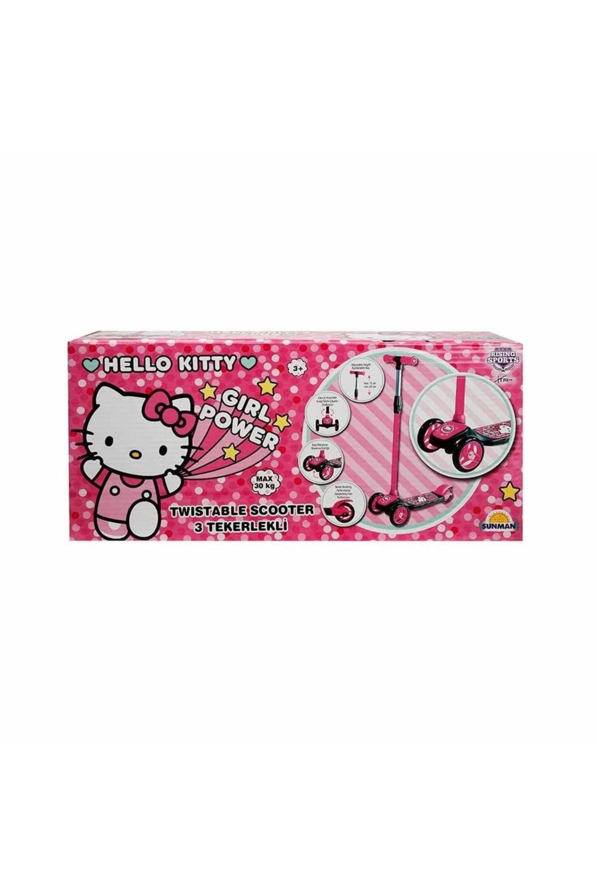 Yusuftex Hello Kitty 3 Tekerlekli Twistable Scooter