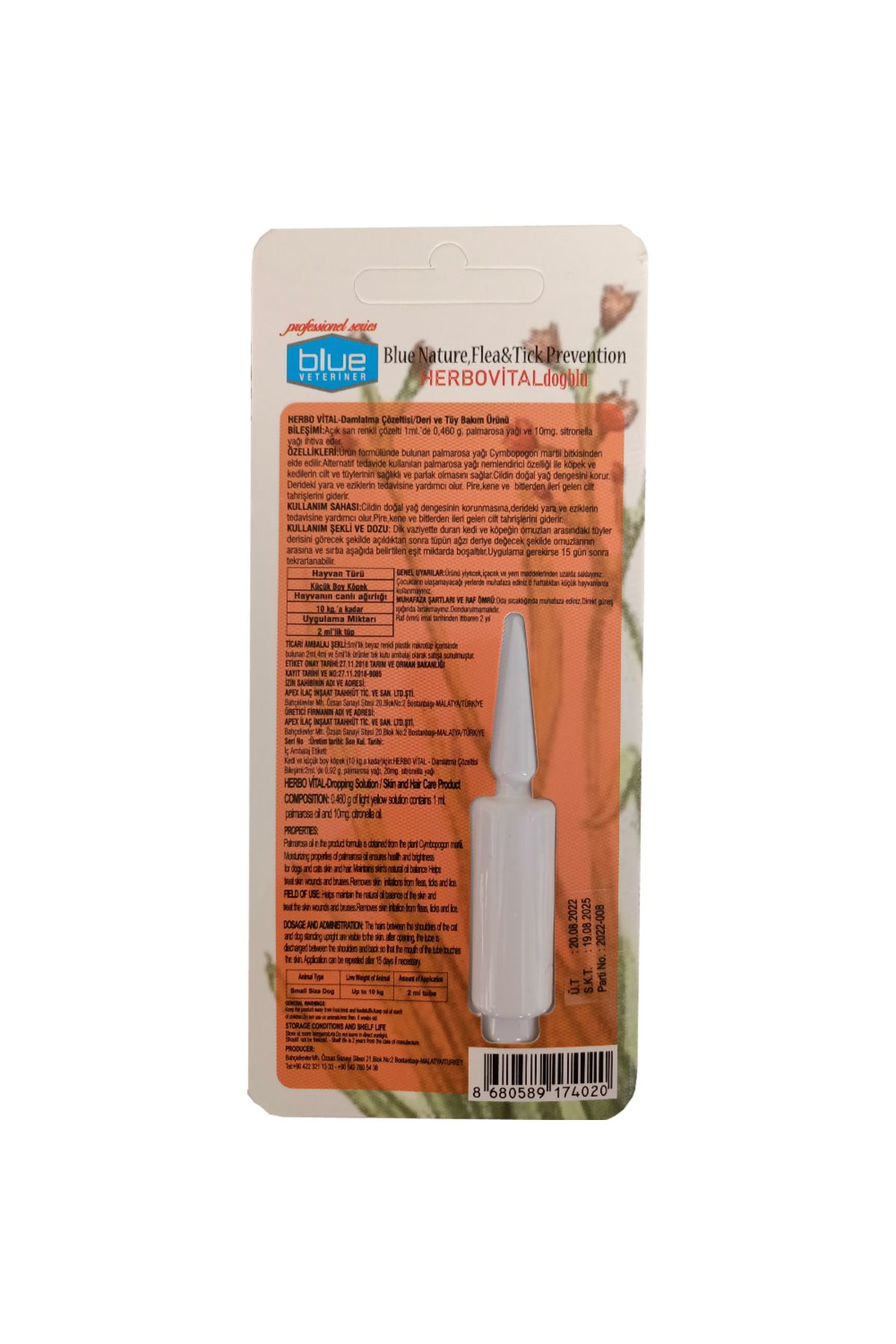 Nerm Herbio Sel Köpek Damlasi 2 Ml ( 1-10 Kg )
