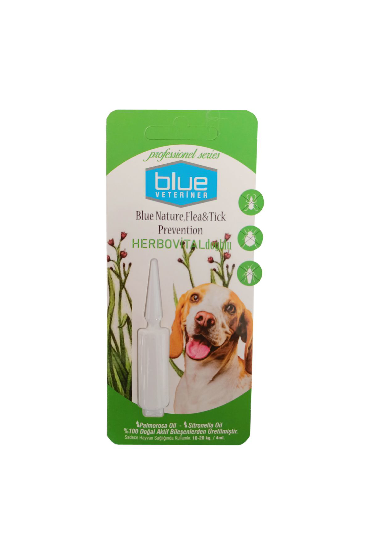Blue Veteriner Herbiovital Bitkisel Köpek Damlasi 4 Ml ( 10-20 Kg )