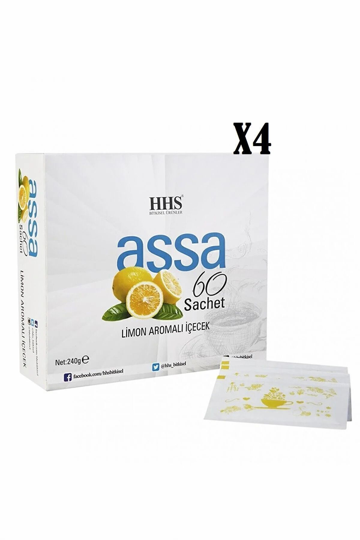 Hhs Sağlik Ürünleri Hhs Assa 60 Sachet Karişik Bitkisel Çay X4 Adet