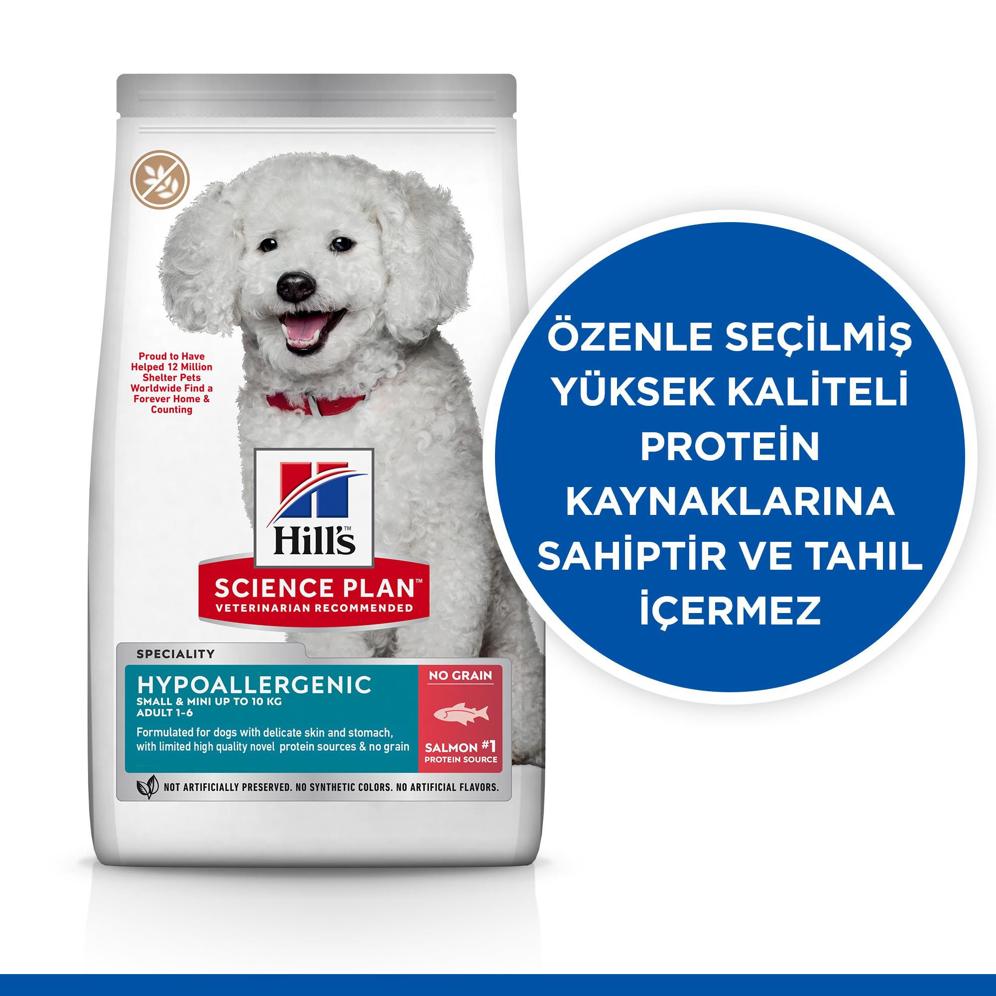 Hill's  Hills Hypoallergenic Somonlu Küçük İrk Yetişkin Köpek Mama