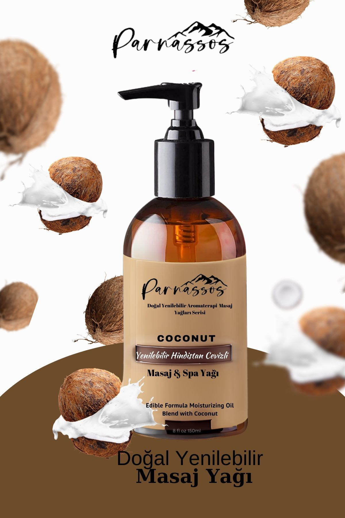 Parnassos Hindistancevizli Doğal Masaj Yaği 150 Ml  – Cildinizi Besleyin Ve Rahatlatin