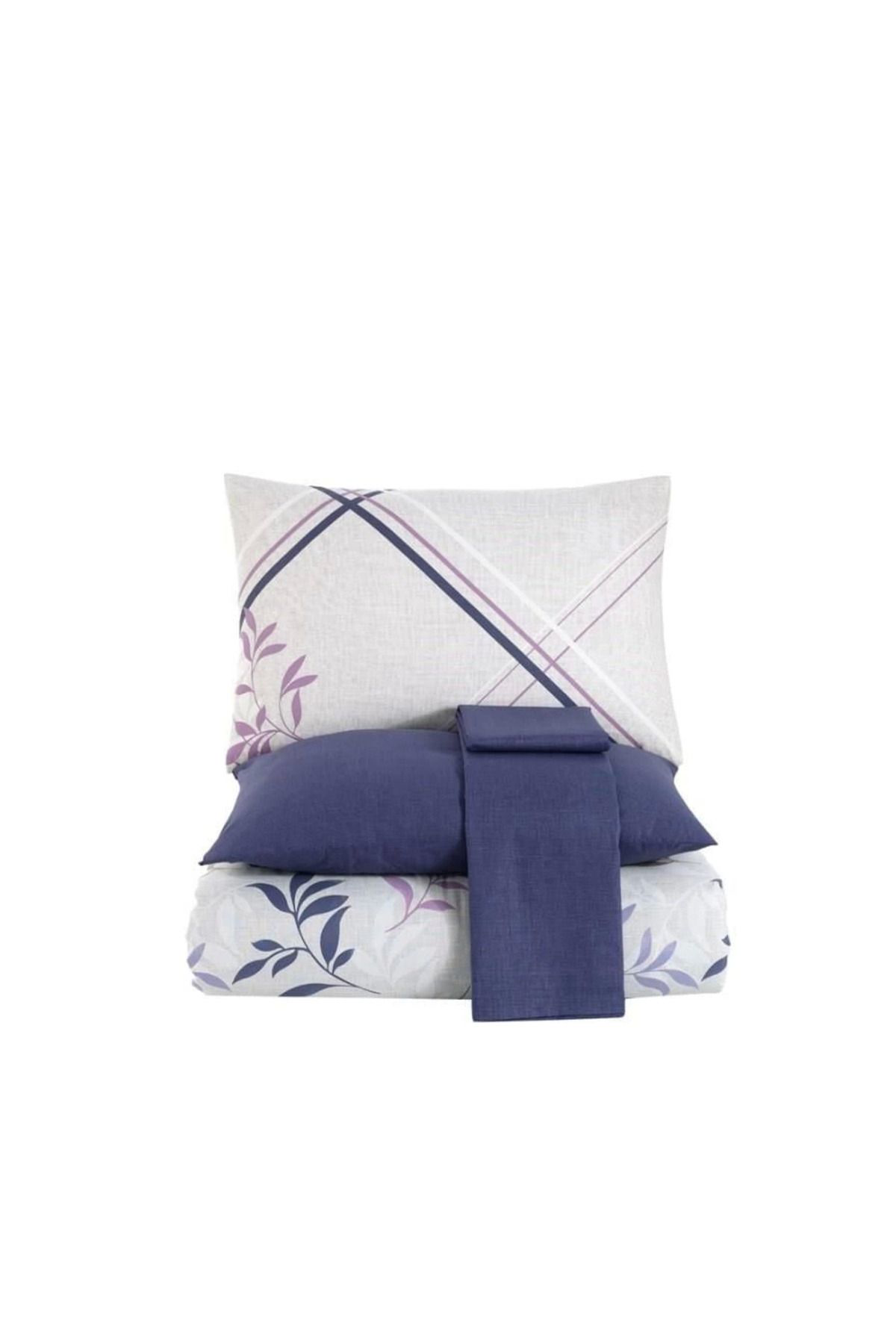 Yusuftex Hobby Çift Kişilik Ranforce Nevresim Takimi Belen Mavi