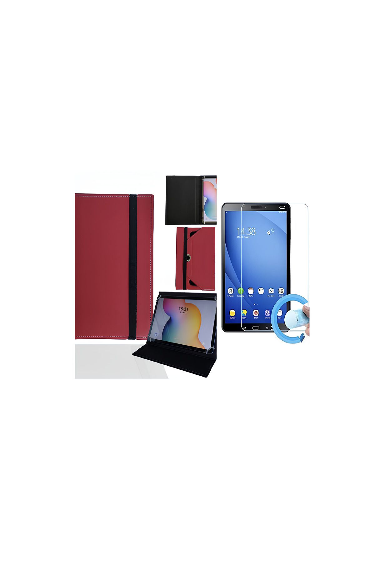 Piyasasepeti Hometech T700 -7" Tablet Uyumlu Standli Tablet Kilifi + Nano Ekran Koruyucu
