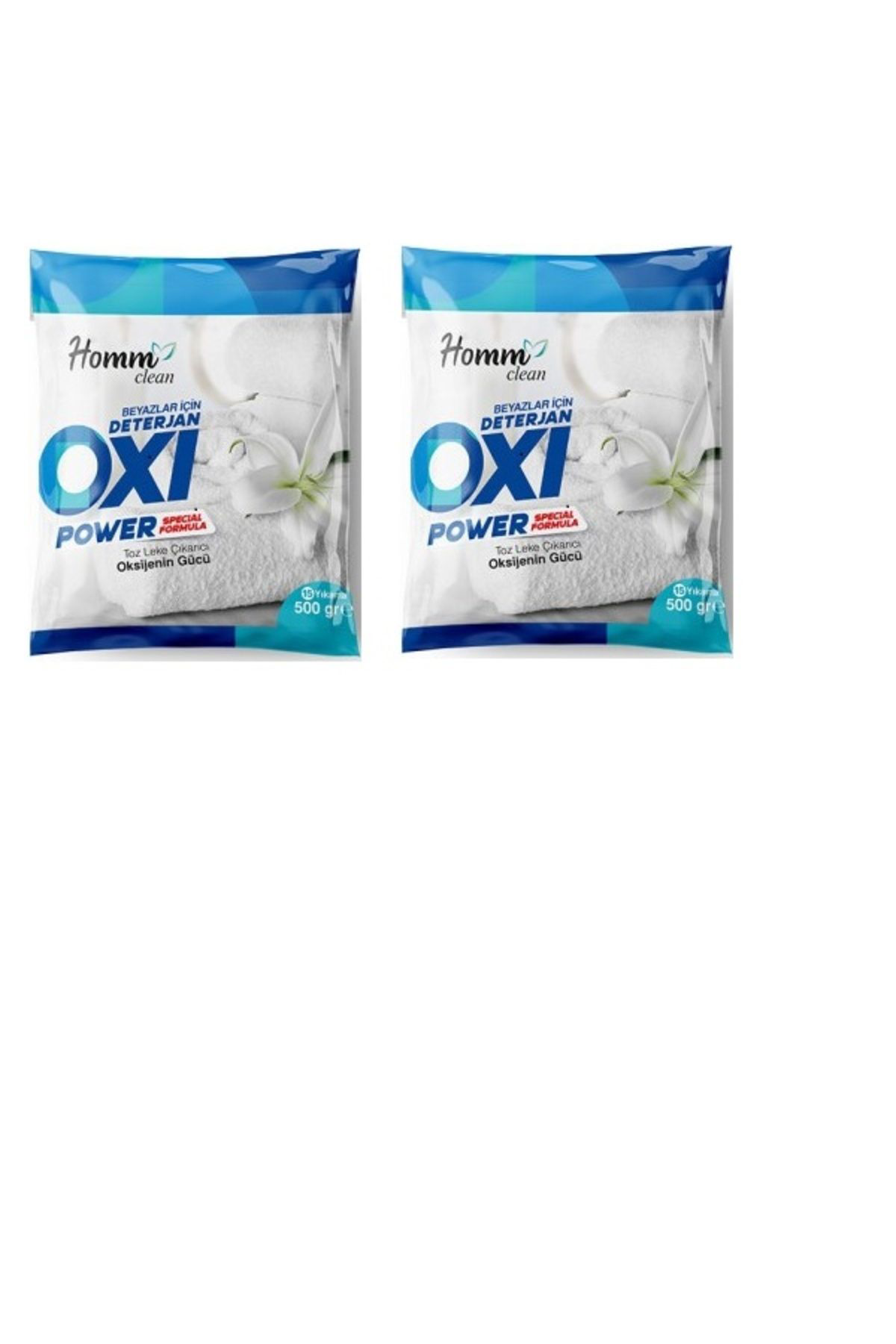 Homm Bitkisel Homm Clean Oxi Power Beyazlar İçin 500 Gr Leke Çikarici 2 Adet