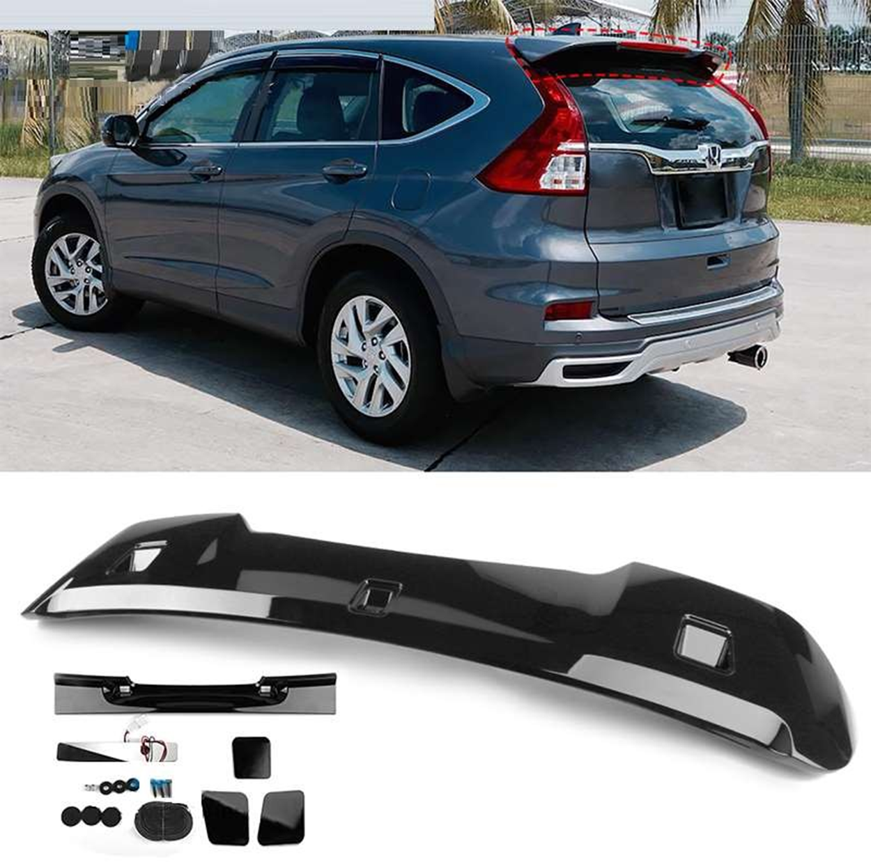 Drs Tuning Honda Cr-V Uyumlu 2013 Sonrasi Spoiler (Parlak Siyah) Parça