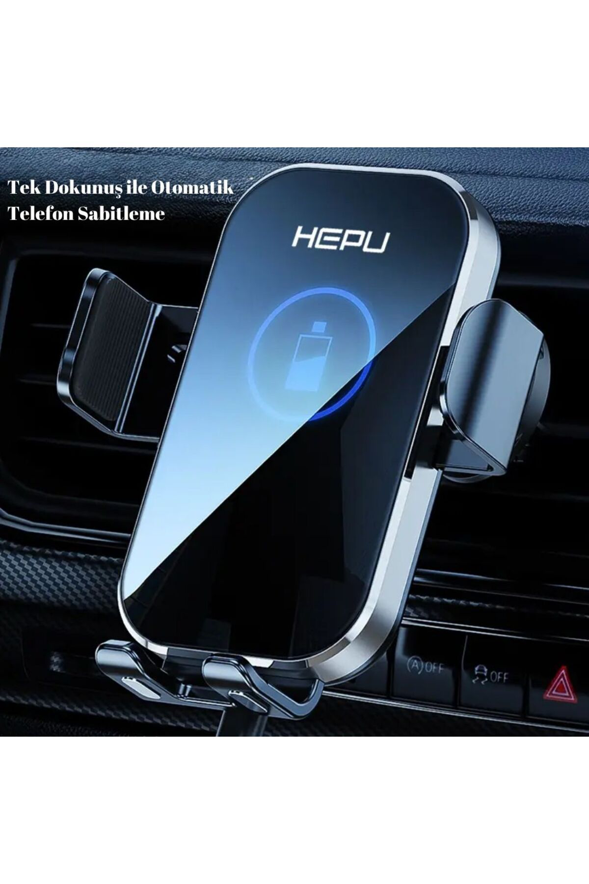 Hepu Hp-W06 Araç İçi Telefon Tutucu Kablosuz Şarj 15W