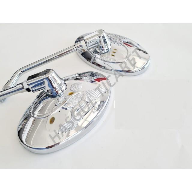 Hsgl  Motorsiklet Qy 124 Ayna Kartal Desen 10 Mm Ayna Takimi Sağ S
