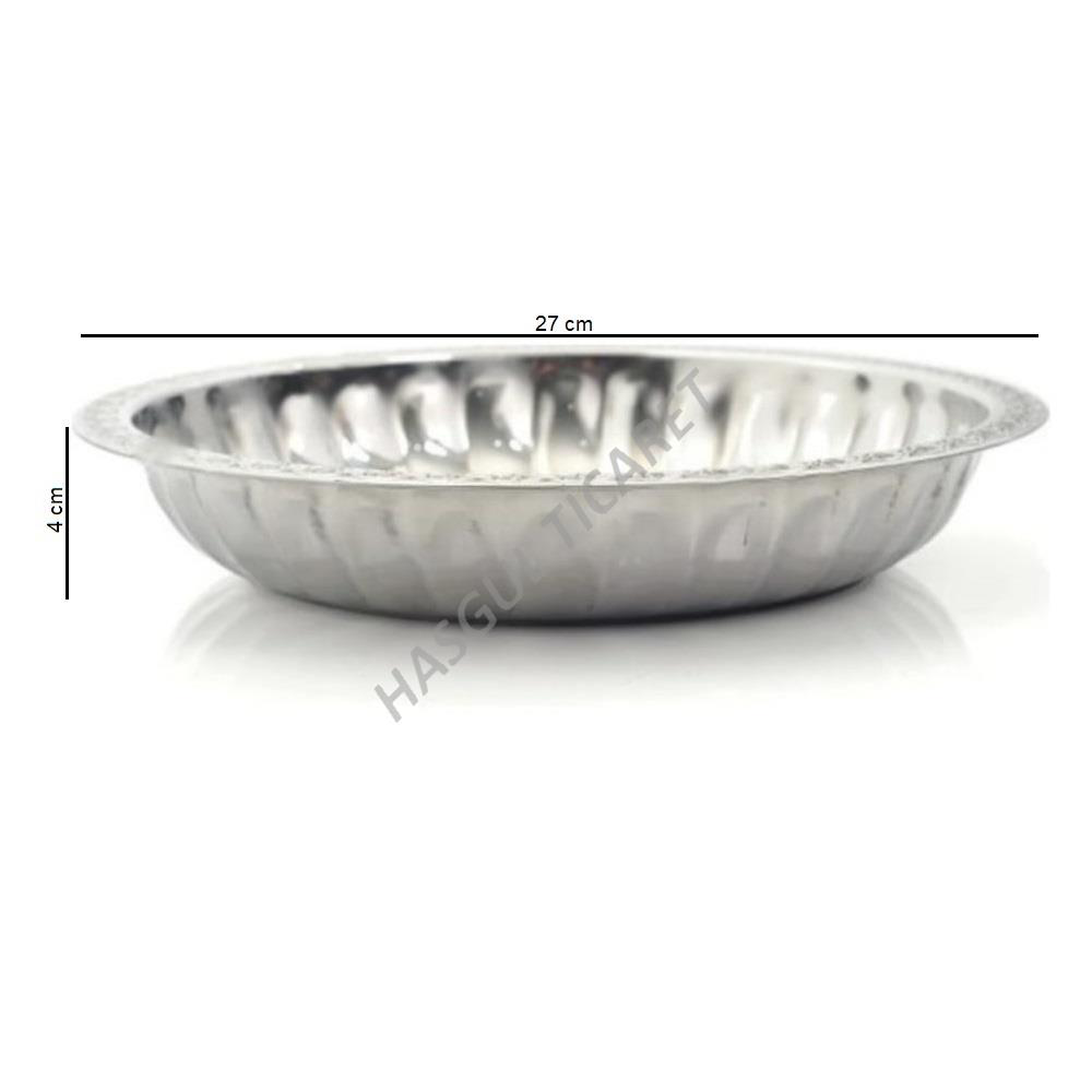 Hsgl  Paslanmaz Çelik Meyve Salata Tabaği 27 Cm Misir Kasesi
