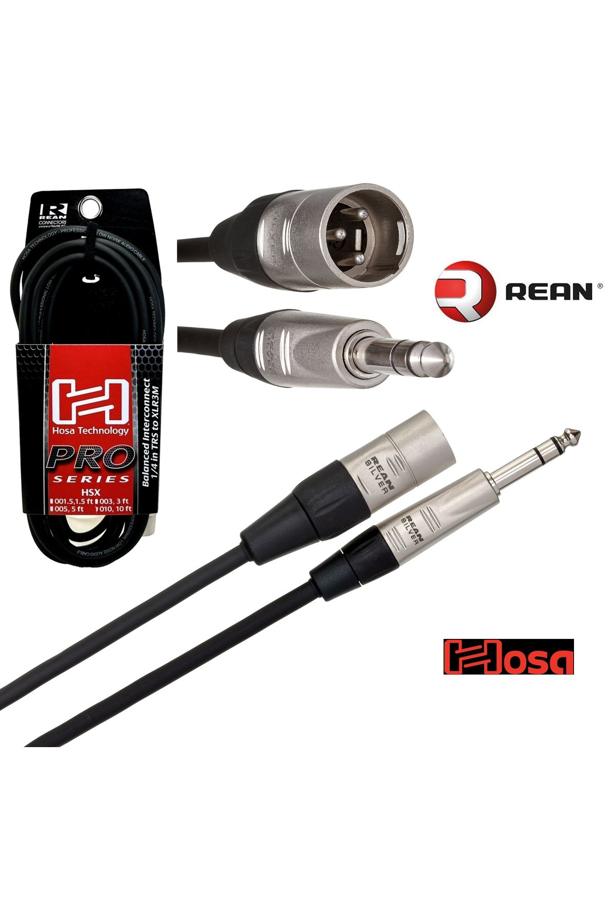 Hosa Hsx-010 1/4'' Trs - Xlr (M) Profesyonel Balansli Kablo 3 Mt. Rean