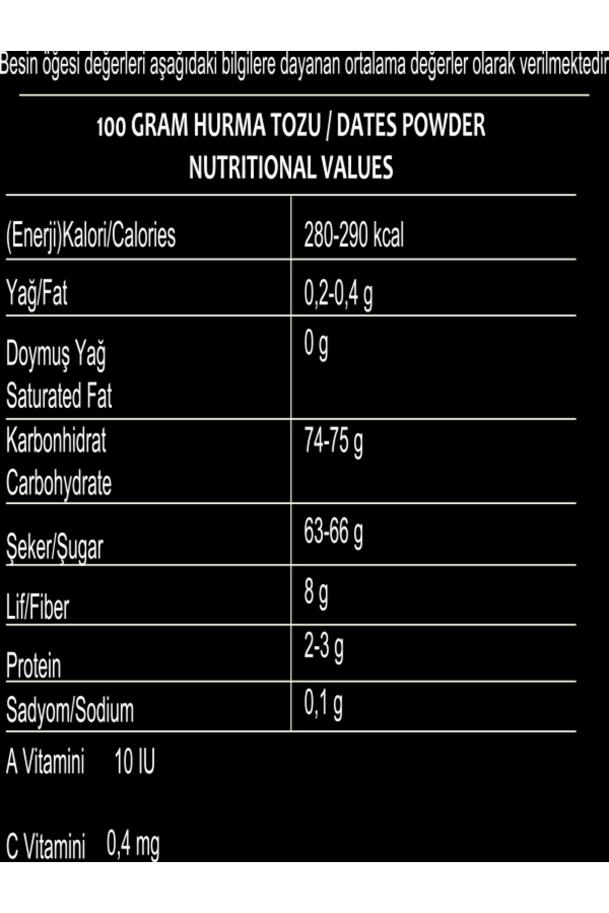 Hurma Aşki Hurma Tozu 500Grx3=1500Gr
