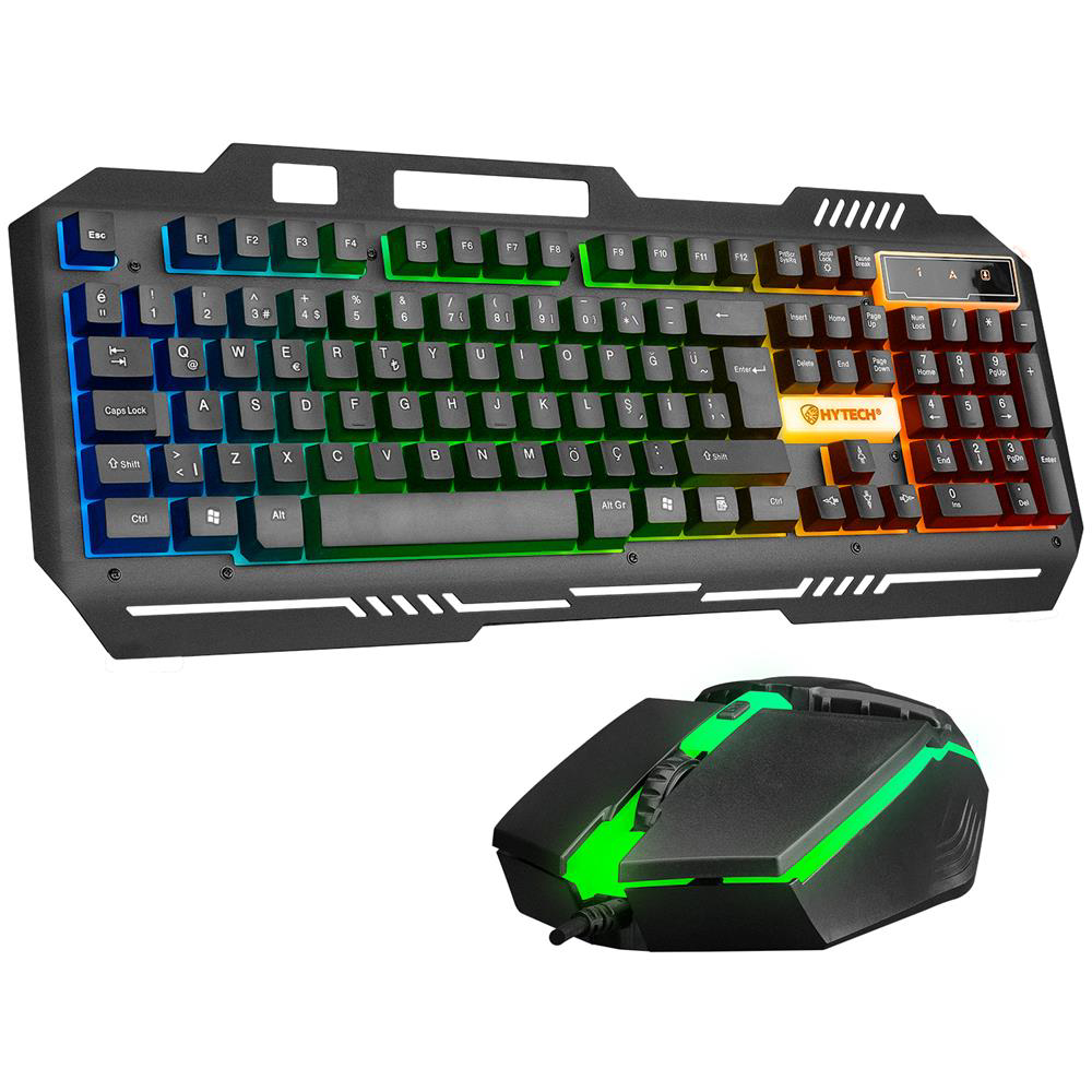 Hytech HKM-X86 QUIN Siyah Usb Gökkuşağı Zemin Aydınlatmalı Gaming