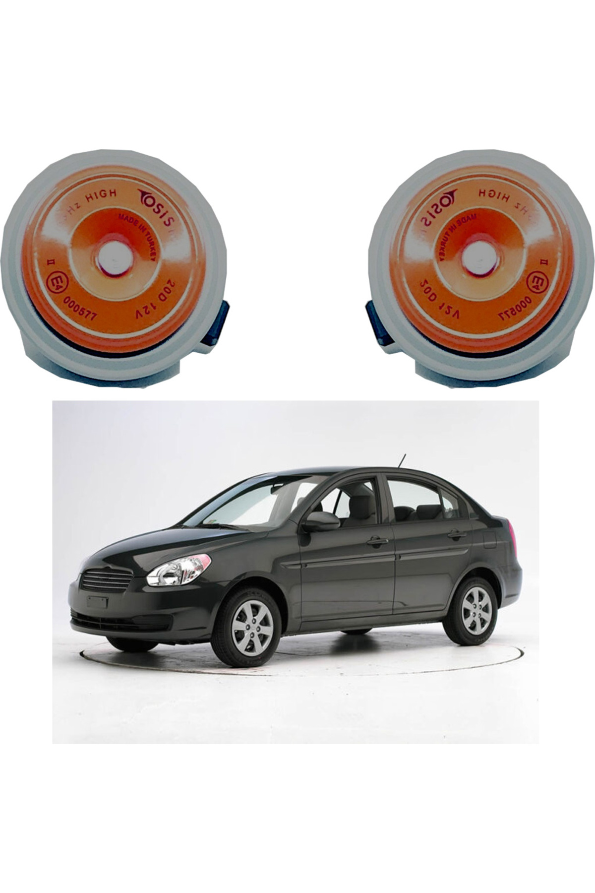 Crn Hyundai Accent Era İle Uyumlu Korna Takimi İnce Ve Kalin Set
