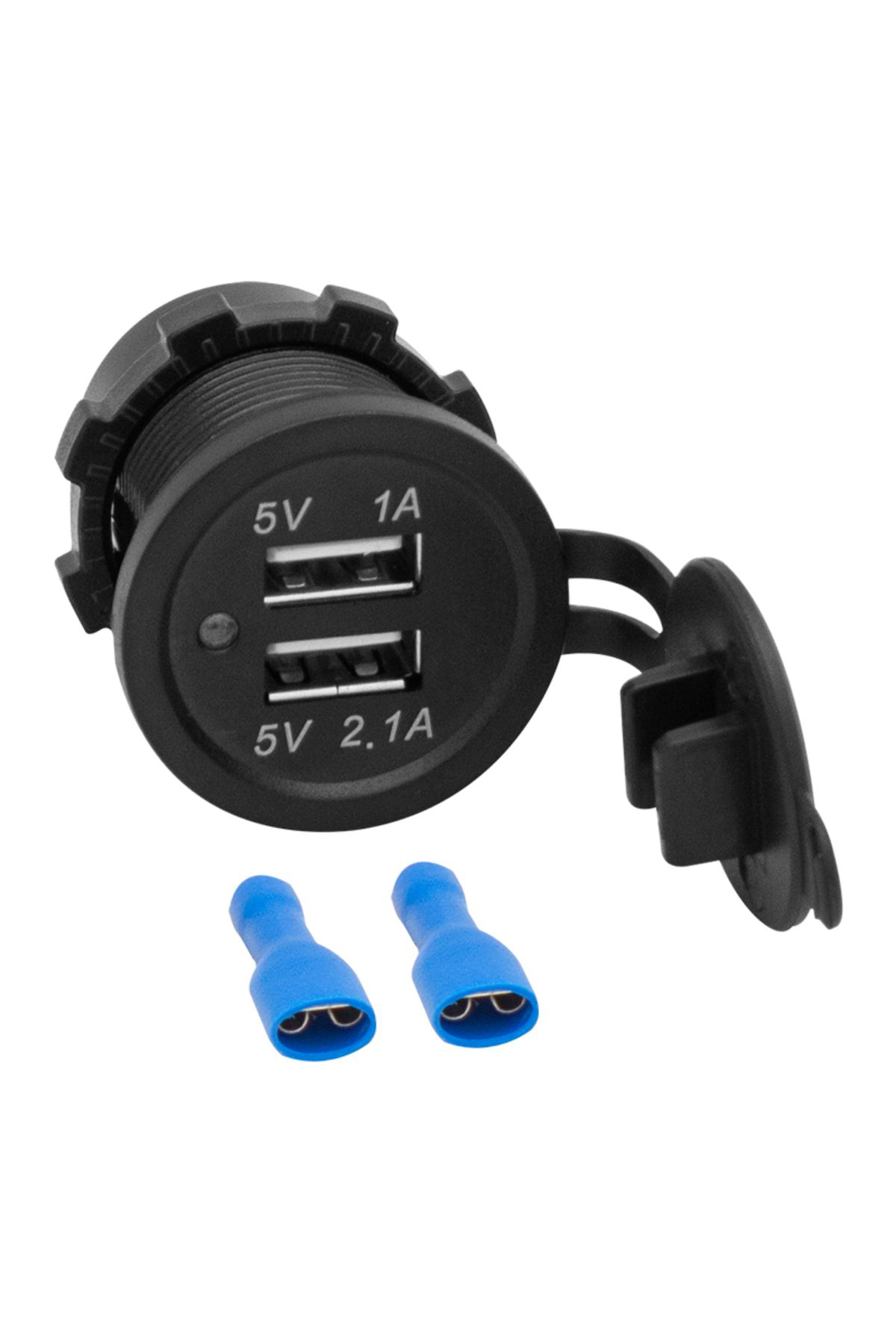 Ok Aksesuar İc-266C Pano Tipi Usb 8-32V Giriş 5V 1A / 5V 2.1A Çikiş Kulaksiz