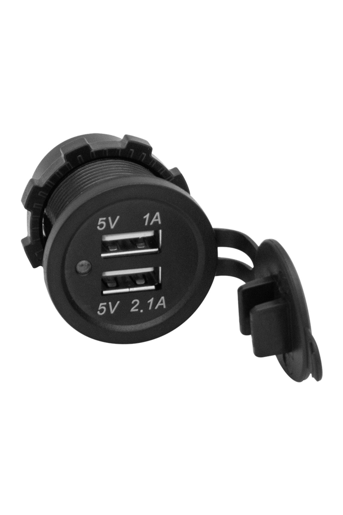 Ok Aksesuar İc-266C Pano Tipi Usb 8-32V Giriş 5V 1A / 5V 2.1A Çikiş Kulaksiz