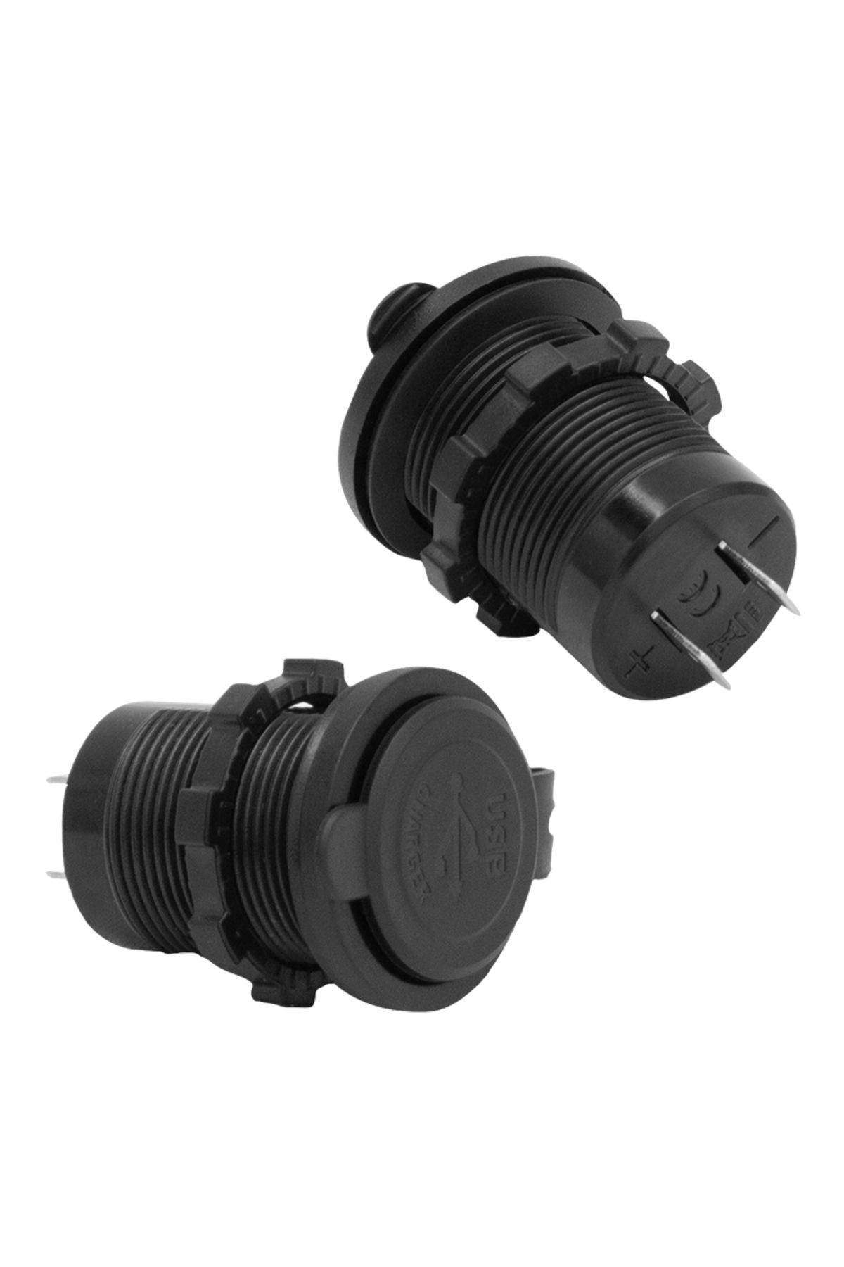 Ok Aksesuar İc-266C Pano Tipi Usb 8-32V Giriş 5V 1A / 5V 2.1A Çikiş Kulaksiz