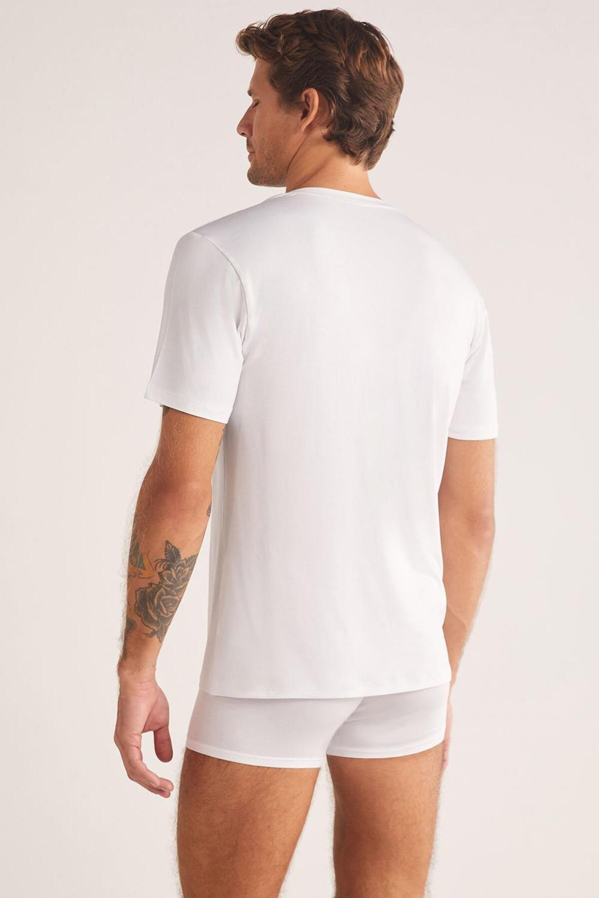 Nazikendam İç Giyim Kom Emilio V Yaka Mikro Modal Erkek Tshirt
