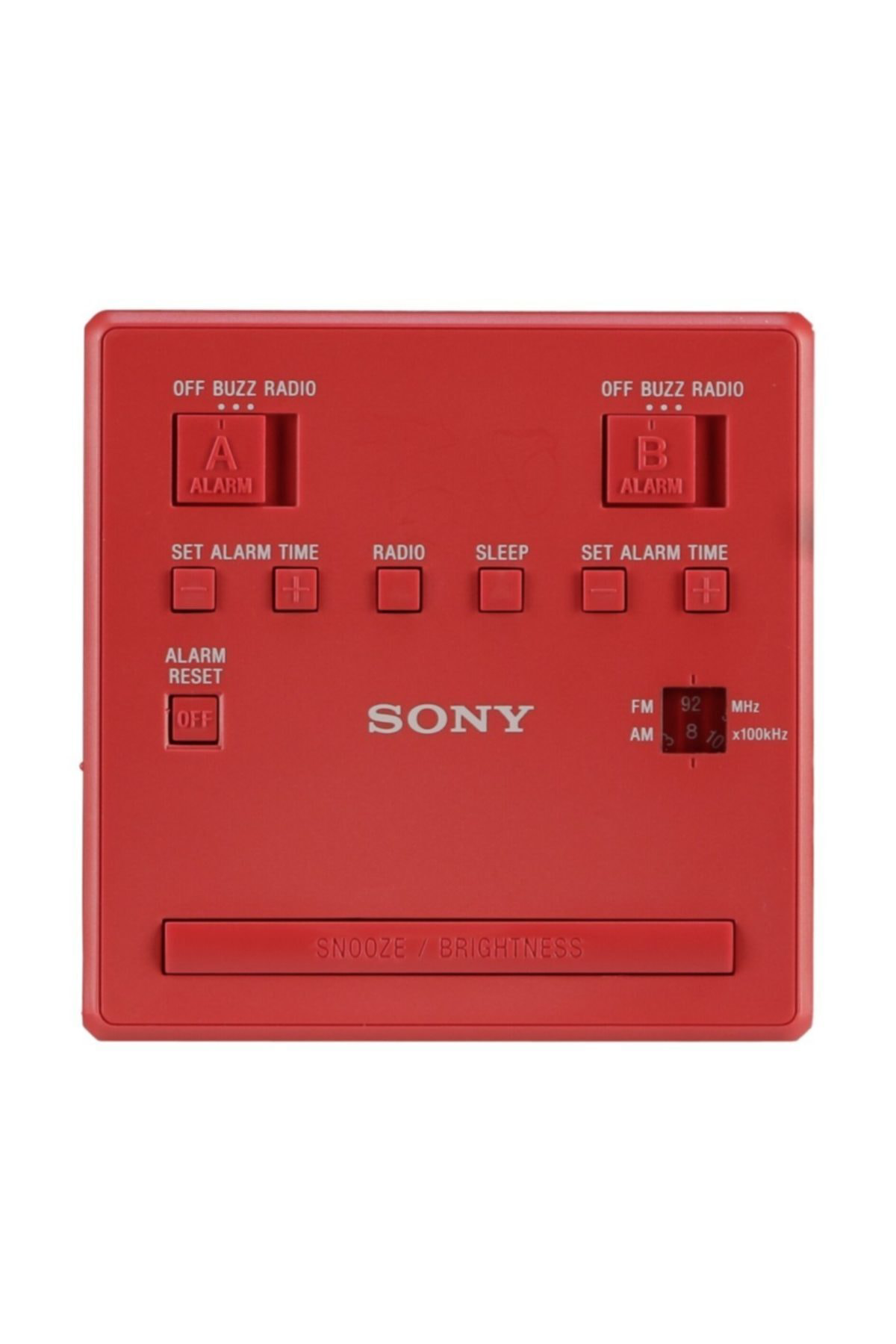Sony İcf-C1t Çift Alarmli Saatli Radyo Kirmizi