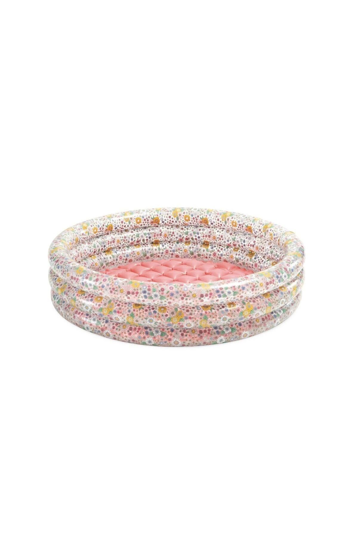 Yusuftex İh58427 İntex 3 Boğumlu Çiçek Desenli Bebek Havuzu 86X25cm
