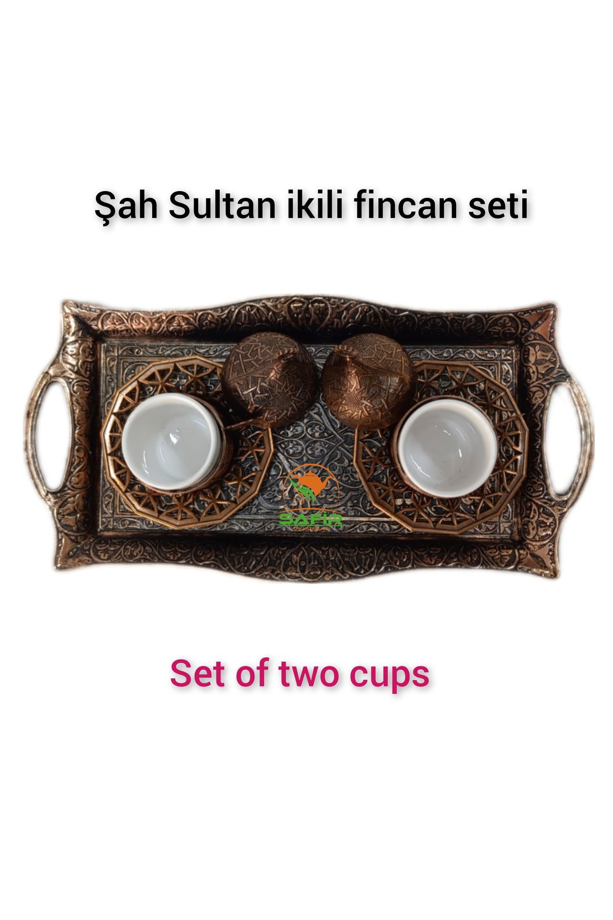 Safir İki Kişilik Kahve Takimi Fincan Takimi Şah Sultan Kahve Takimi 2 