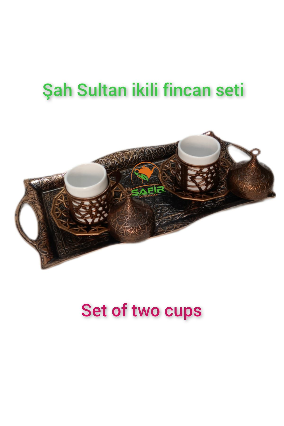 Safir İki Kişilik Kahve Takimi Fincan Takimi Şah Sultan Kahve Takimi 2 
