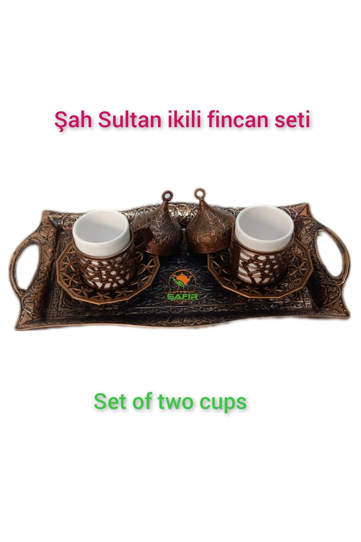 Safir İki Kişilik Kahve Takimi Fincan Takimi Şah Sultan Kahve Takimi 2 