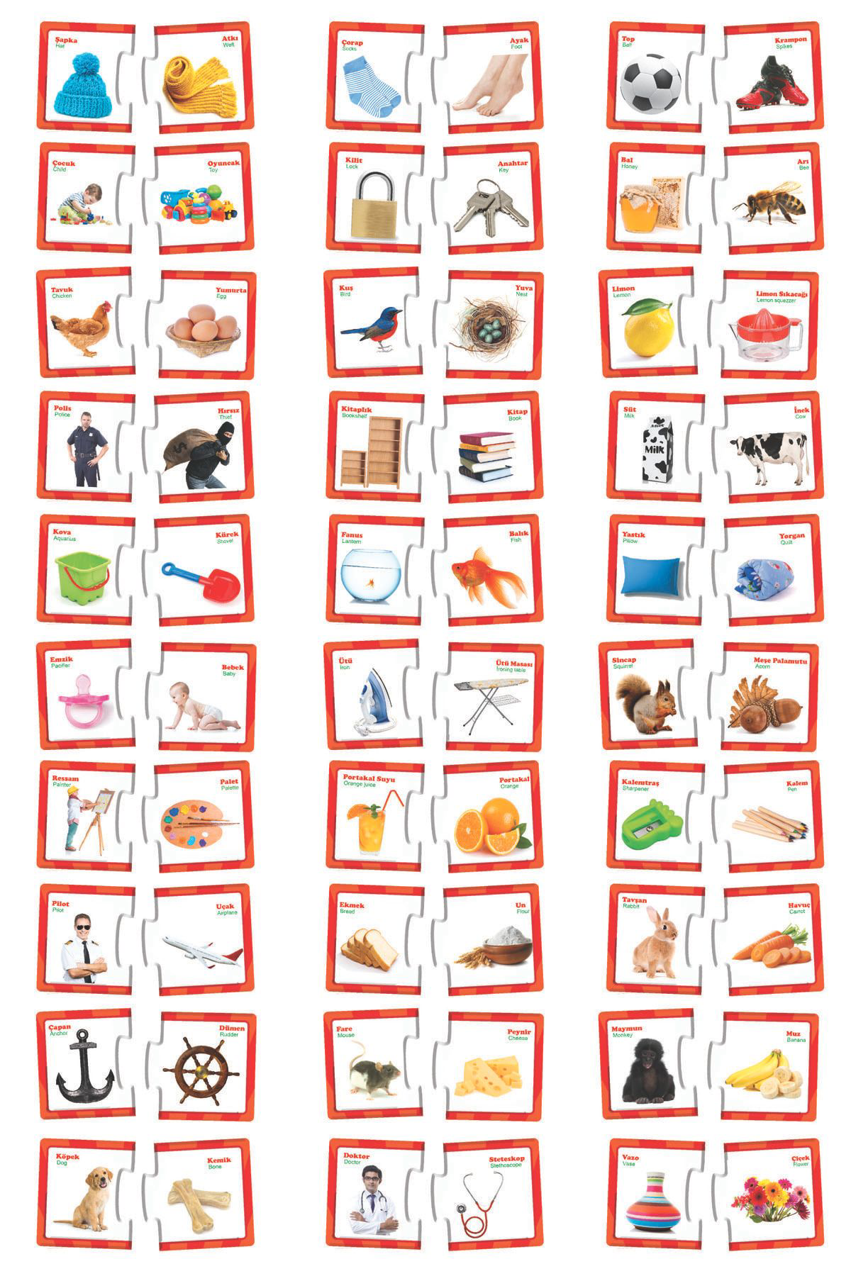 Diytoy İlişki Kurma Eğlenceli Bulmacalar Eğitici Oyuncak Set Puzzle