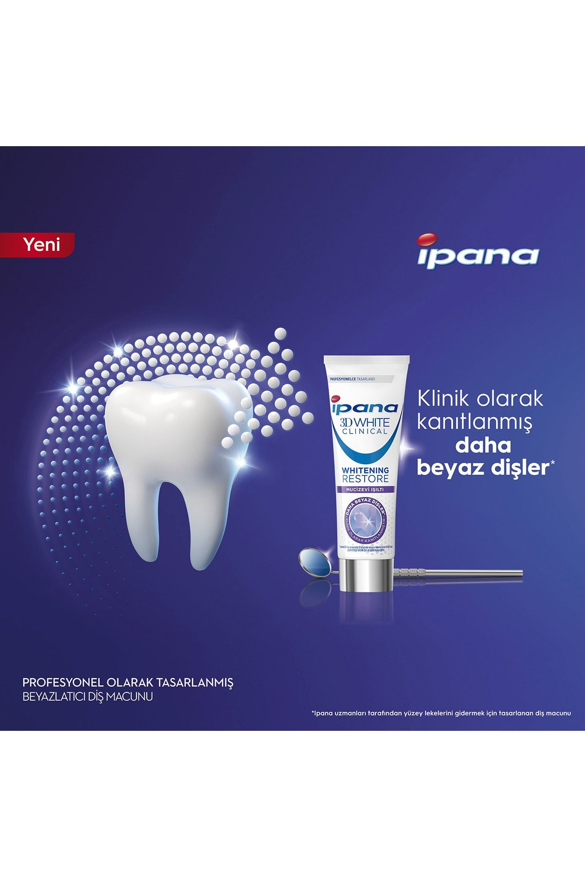 İpana 3D White İpana 3D White Clinical Canlandiran Parlaklik 65 Ml Beyazlik Diş Macunu