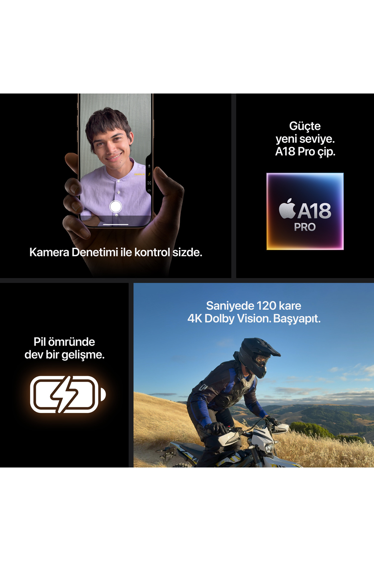 Apple İphone 16 Pro 256Gb Siyah Titanyum