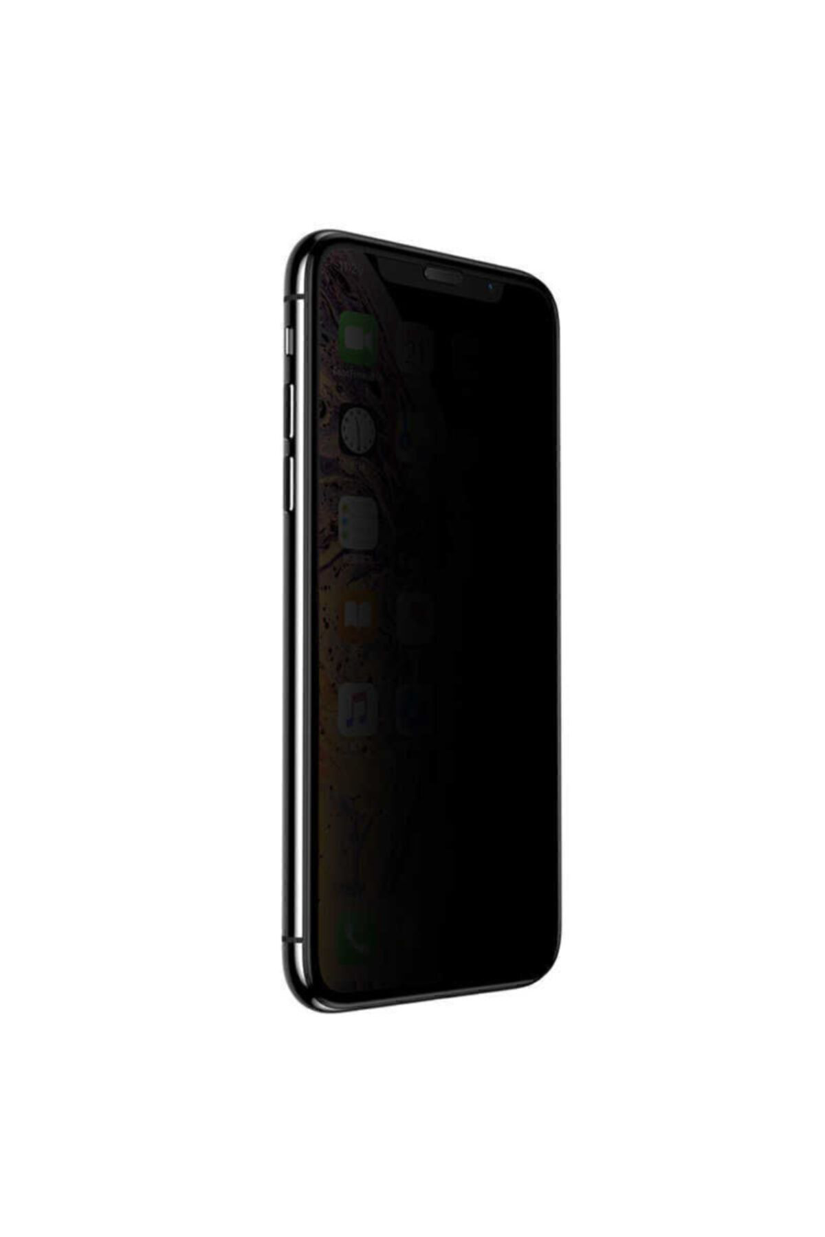 Mcasering İphone X Hayalet Cam 9D Gizli Ekran Koruyucu Cam Tam Kaplama Siya