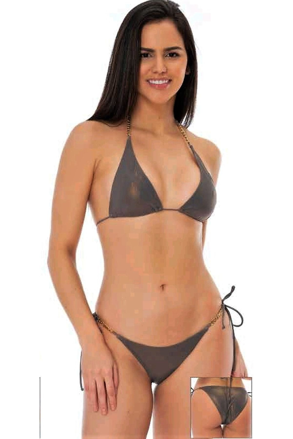 Sunsurf İpli Üçgen Bikini Takimi Zincirli