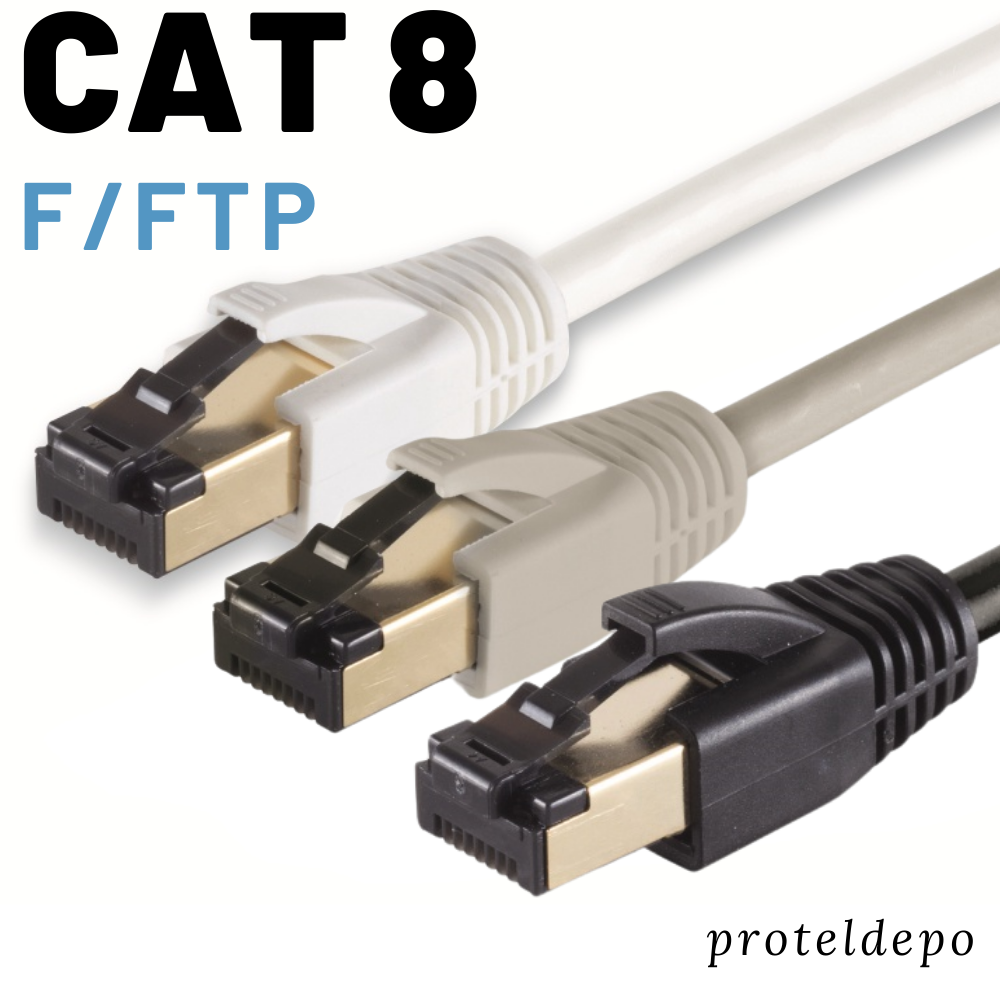 İrenis  2 Metre Cat8 Kablo F/Ftp Lszh Ethernet Network Lan Ağ Kablosu