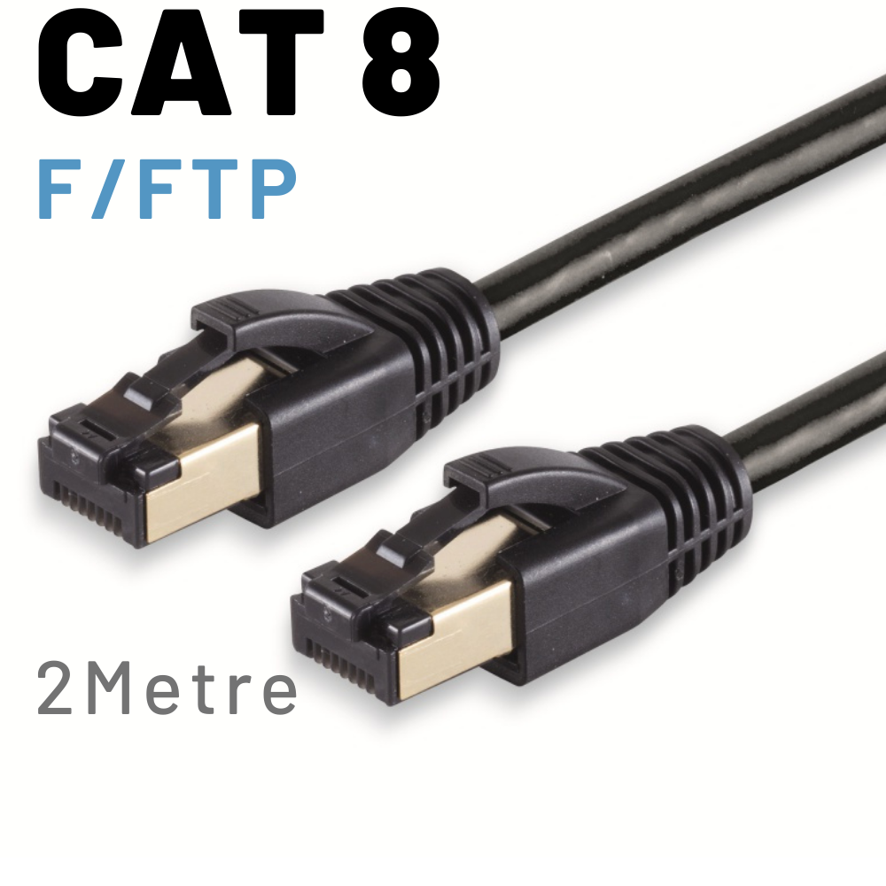 İrenis  2 Metre Cat8 Kablo F/Ftp Lszh Ethernet Network Lan Ağ Kablosu