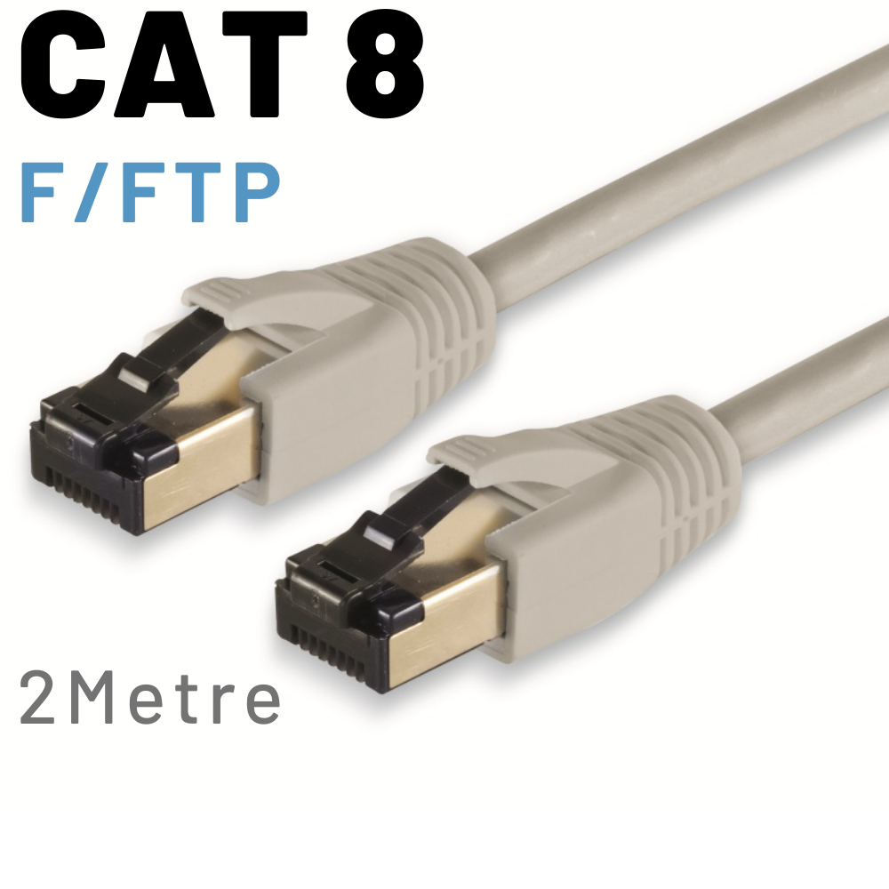 İrenis  2 Metre Cat8 Kablo F/Ftp Lszh Ethernet Network Lan Ağ Kablosu