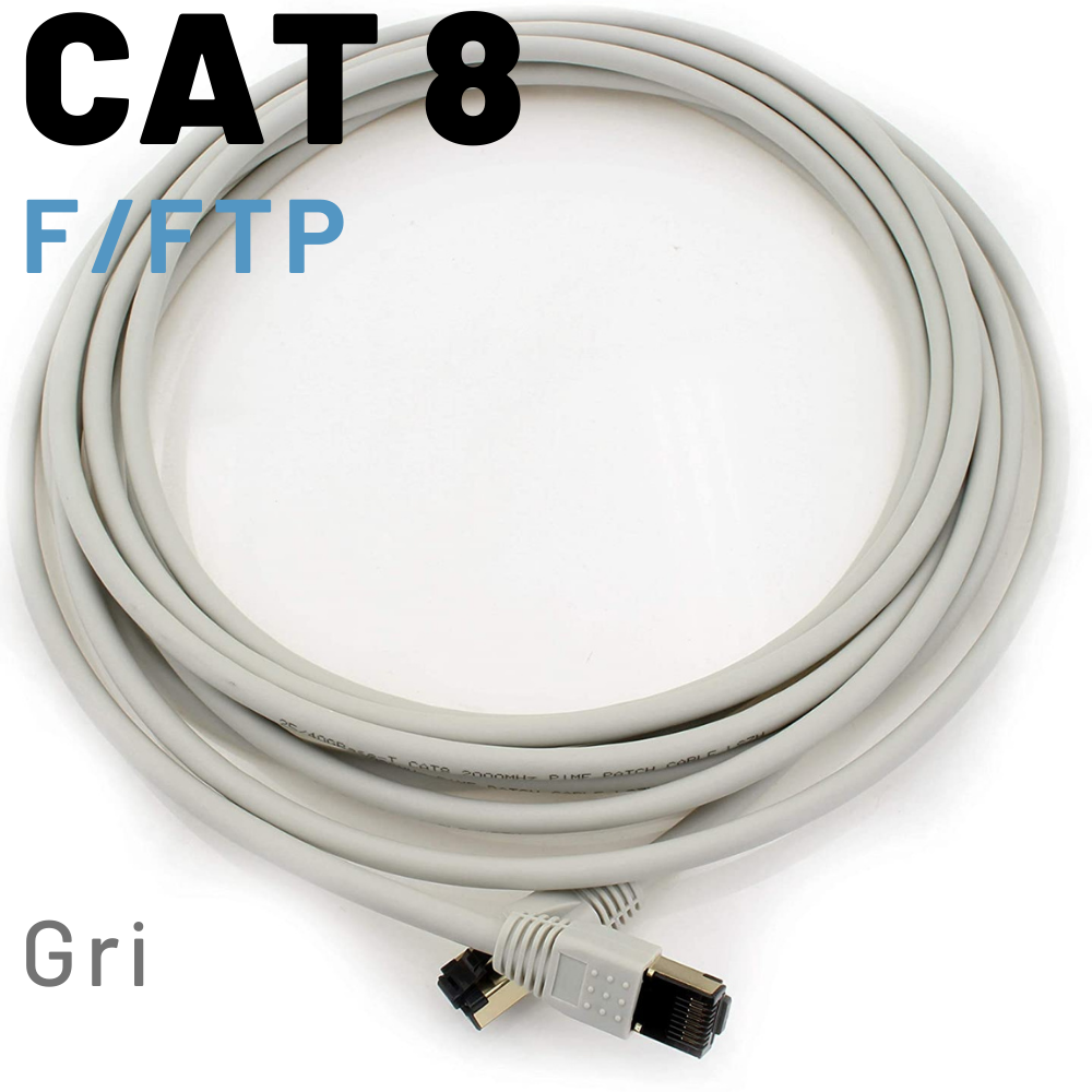 İrenis  2 Metre Cat8 Kablo F/Ftp Lszh Ethernet Network Lan Ağ Kablosu