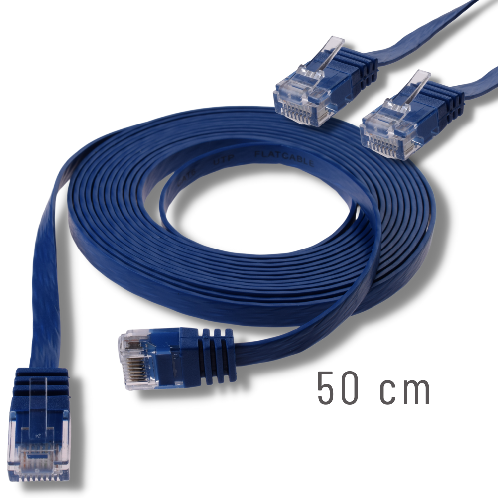 İrenis  50 Cm Cat6 Kablo Yassi Ethernet Network Lan Ağ İnternet Kablosu