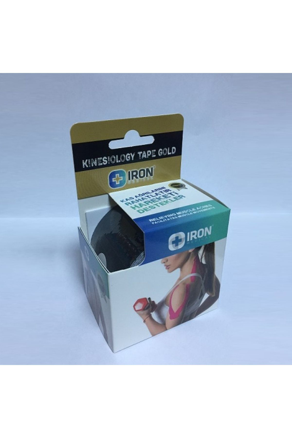 Medikal İron Kinesiology Ağri Bandi-Kinesio Tape 5Cmx5m Siyah Renk