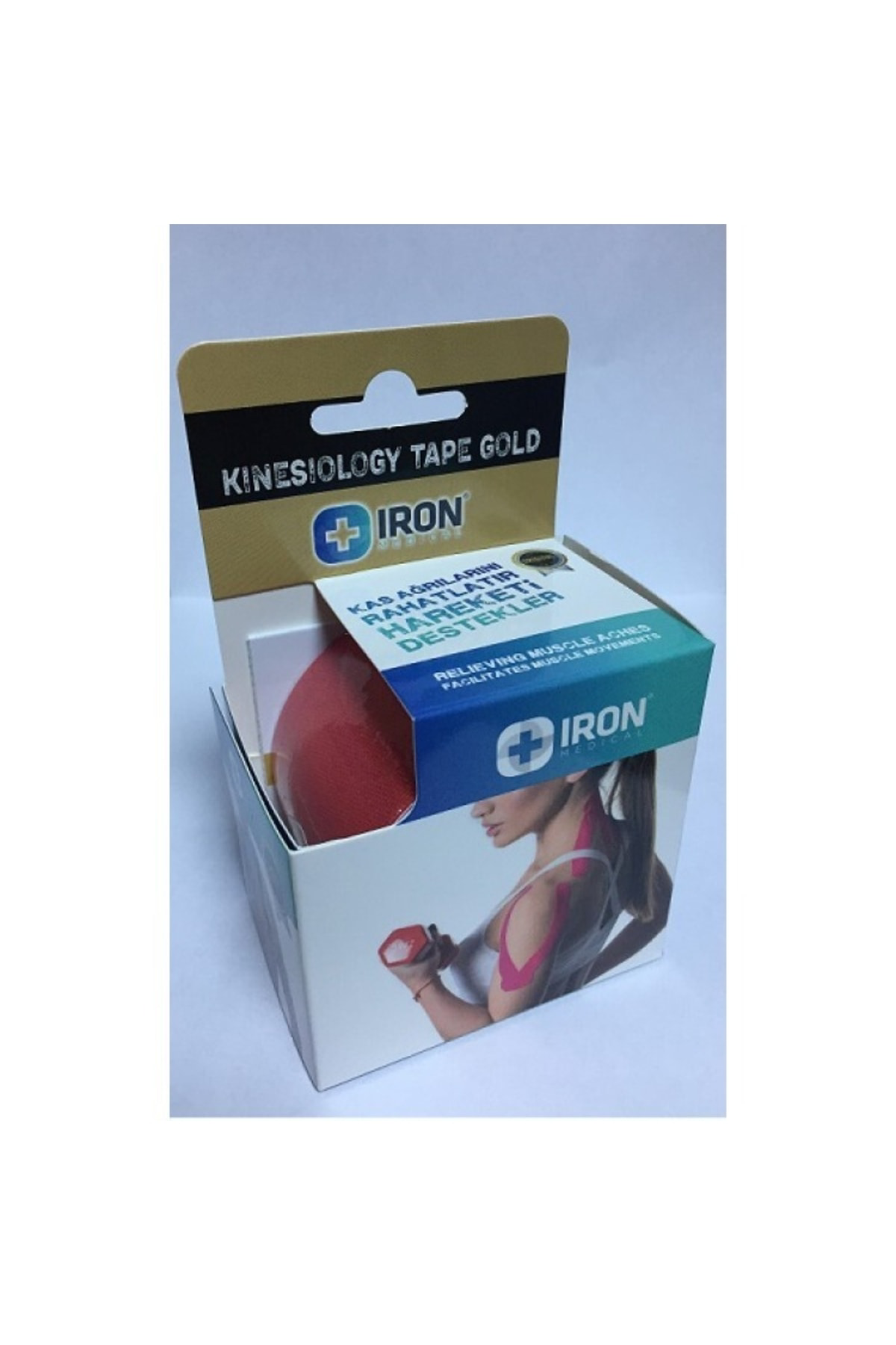 Medikal İron Kinesiology Ağri Bandi-Kinesio Tape 5Cmx5m Kirmizi Renk