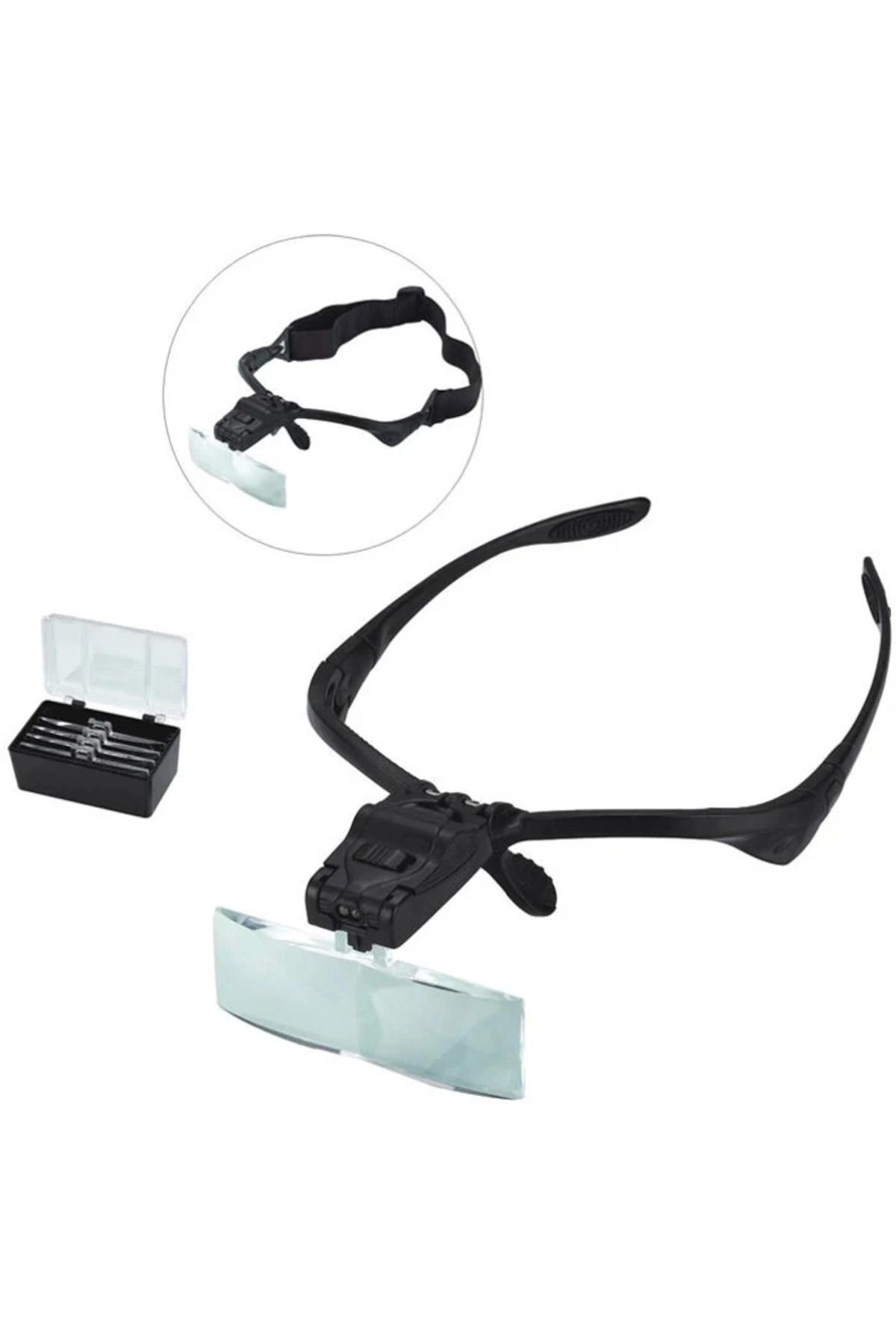 Yusuftex -İşikli Gözlük Büyüteç - 5 Farkli Lens 9892B