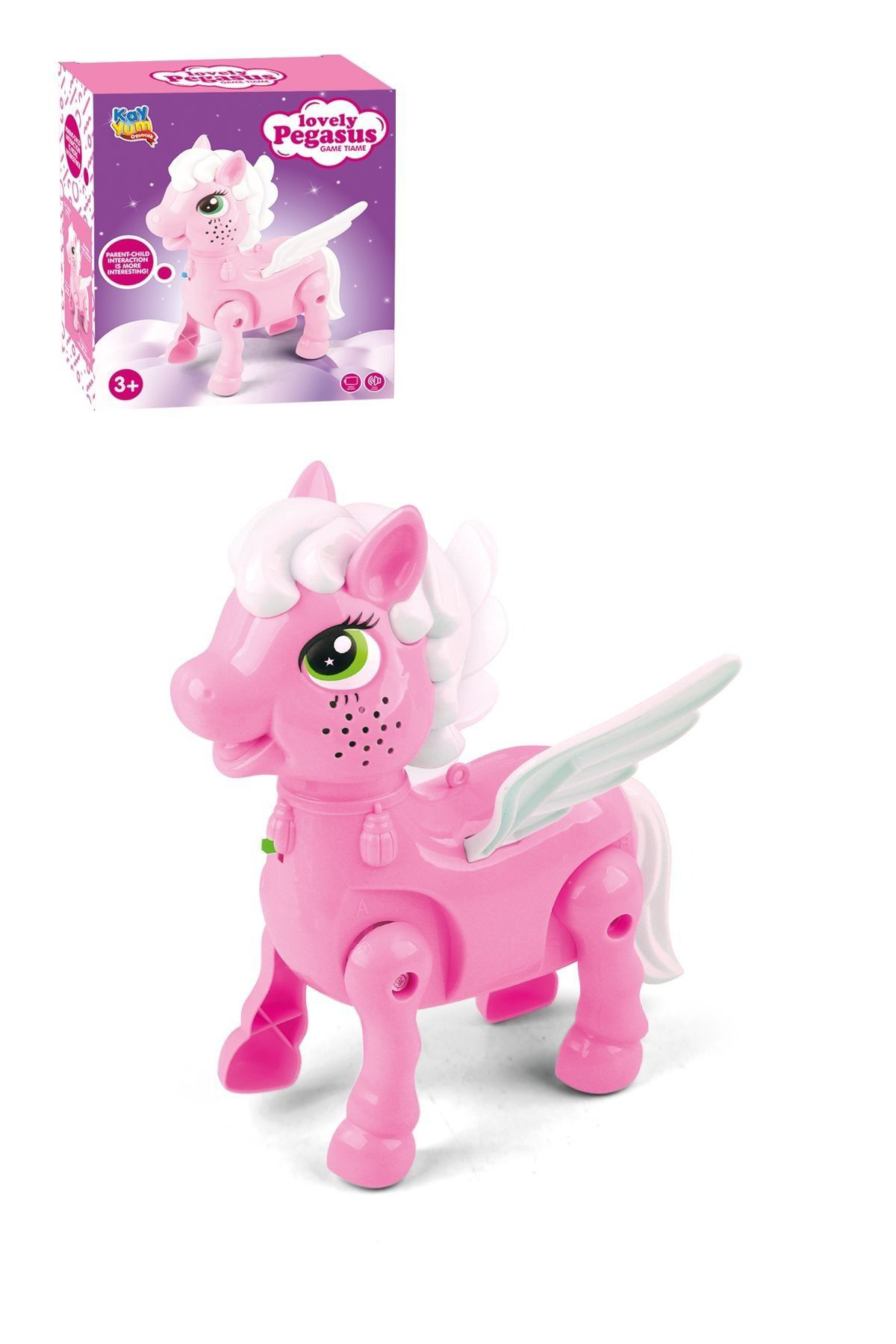 Oyuncak Store İşikli Sesli Pilli Yürüyen At Oyuncaği Pony Oyuncaği Pembe Ve Mav